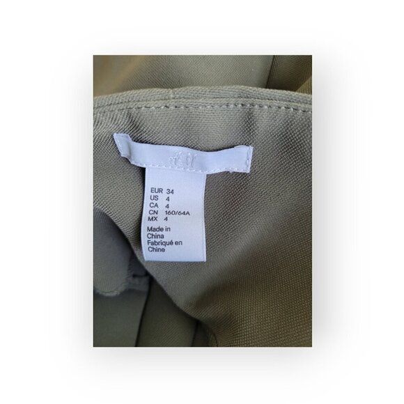 Belted Wide-Leg Palazzo Pants in Olive by H&M - Picture 5 of 11